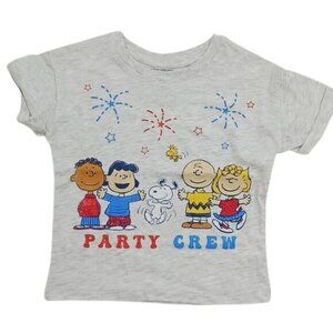 Peanuts Patriotic Shirt Girls 4th of July Summer Party Crew Graphic T Shirt